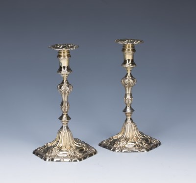 Lot 304 - Pair of classical style silver-gilt...