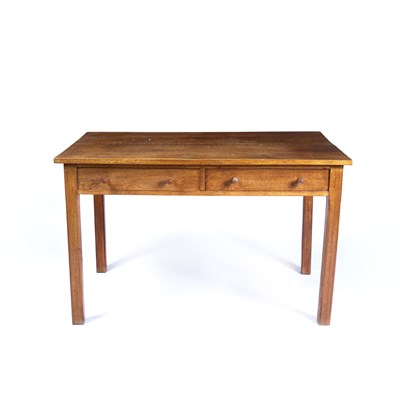 Lot 1 - Heals Oak, library table or desk, having two...