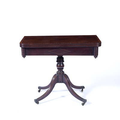 Lot 10 - Mahogany tea table  19th Century, on turned...