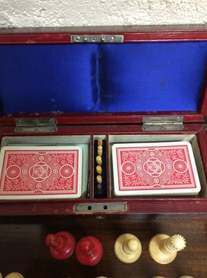 Lot 88 - A 19th century turned and stained ivory chess...