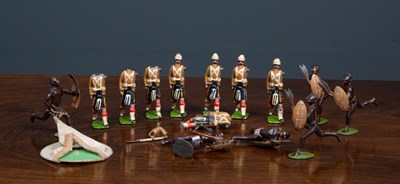 Lot 74 - Eight Britains Cameron Highlanders from set...