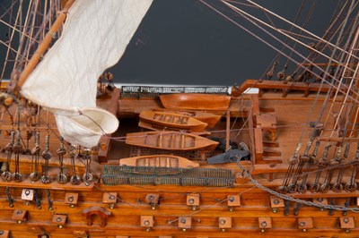 Lot 170 - A wooden scratch built model of HMS Victory...