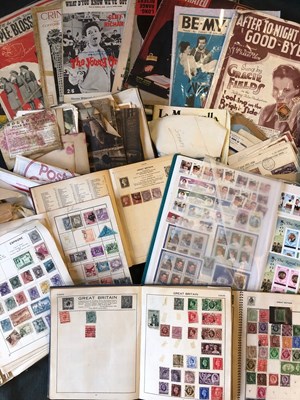 Lot 200 - A collection of loose stamps and other ephemera