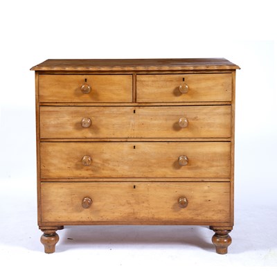 Lot 11 - Satin walnut chest of drawers with two drawers...