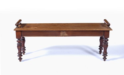 Lot 9 - In the manner of Gillows mahogany window seat,...