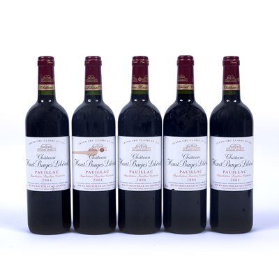 Lot 635 - Five bottles of Chateau Haute-Bages Liberal...