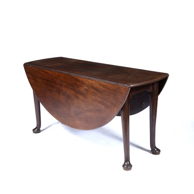 Lot 16 - Mahogany drop flap supper table late...