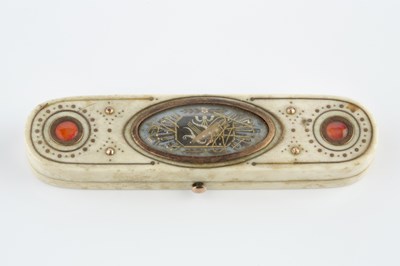 Lot 310 - A George III ivory toothpick box, of...