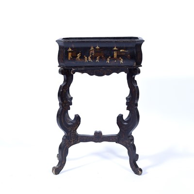 Lot 47 - Chinoiserie lacquered planter  19th Century,...