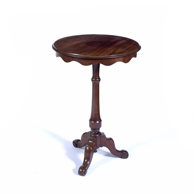 Lot 33 - Walnut tripod table 19th Century, with...