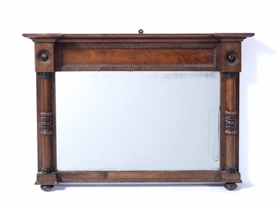 Lot 38 - Mahogany overmantel mirror with gadrooned...