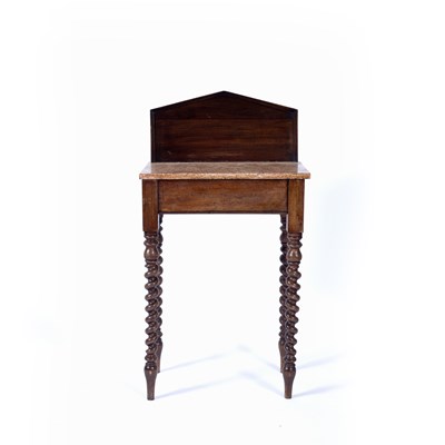 Lot 39 - Marble topped side table  Victorian, on barley...