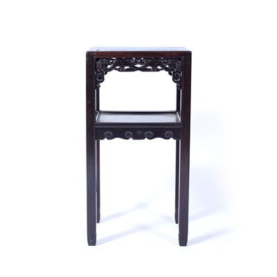 Lot 40 - Chinese hardwood side table 20th Century, with...