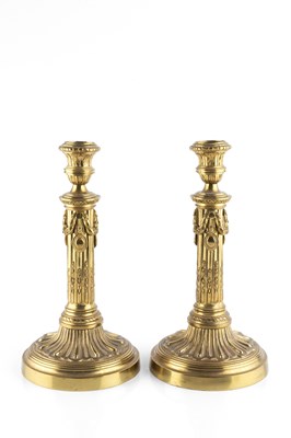 Lot 141 - A pair of 19th century gilt bronze...