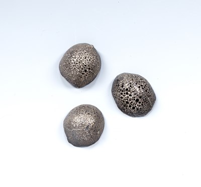 Lot 347 - Three small white metal weights Chinese, 19th...