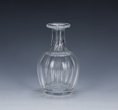 Lot 380 - Glass fluted carafe Italian, with etched mark,...