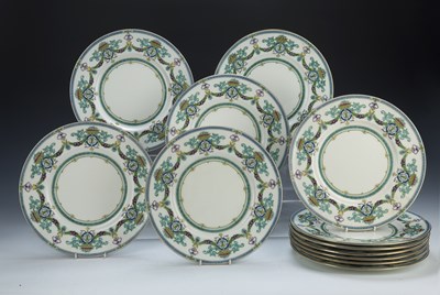 Lot 393 - Set of twelve Minton dinner plates retailed by...