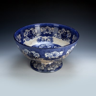 Lot 404 - Large Doulton transfer printed punch bowl...