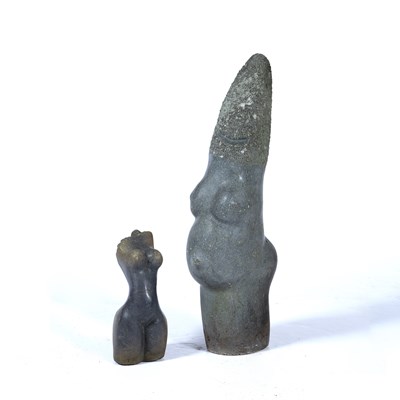 Lot 55 - Two 20th Shona School sculptures of nude...