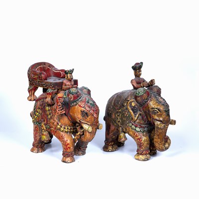 Lot 68 - Two carved Indian models 20th Century, of...