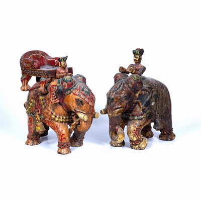 Lot 68 - Two carved Indian models 20th Century, of...