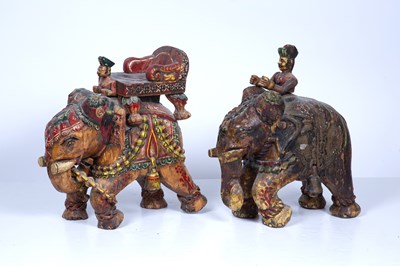 Lot 68 - Two carved Indian models 20th Century, of...