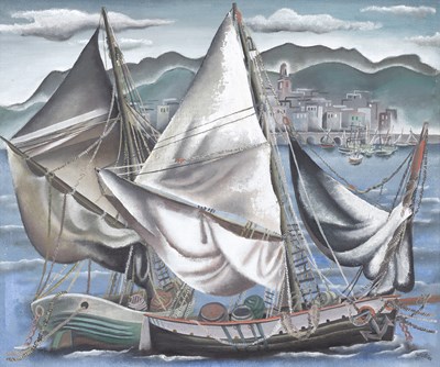 Lot 164 - Hans Tisdall (1910-1997) Barcos Rebelos,...