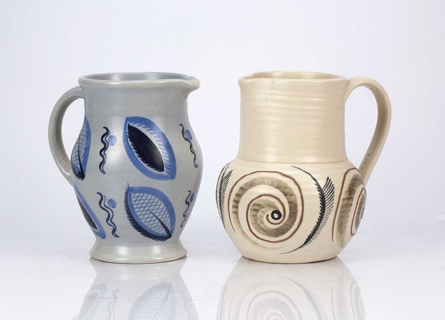 Lot 371 - Susie Cooper (1902-1995) two pottery jugs, one...