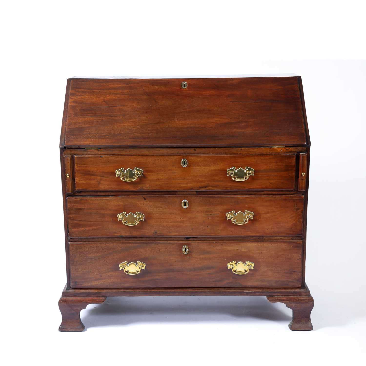 Lot 76 - Mahogany bureau 18th Century, with fitted...