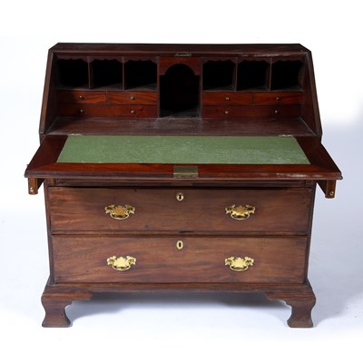 Lot 76 - Mahogany bureau 18th Century, with fitted...