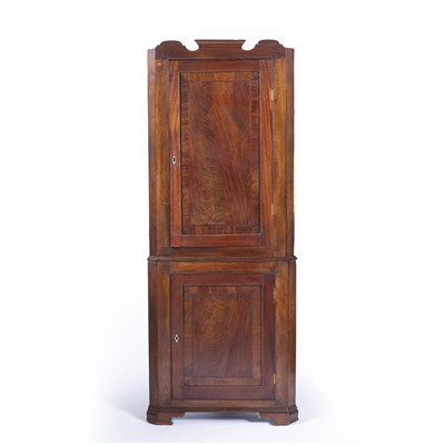 Lot 73 - Mahogany and inlaid full length corner...