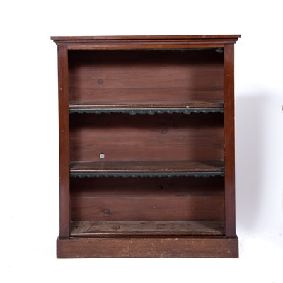 Lot 78 - Mahogany open bookcase circa 1900, with three...