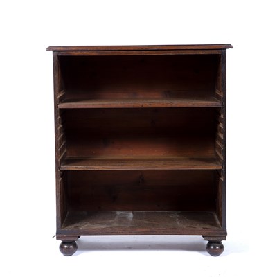 Lot 79 - Rosewood open bookcase late 19th Century, with...