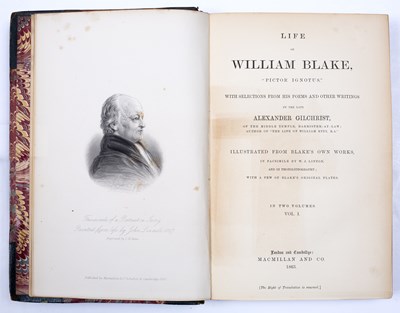 Lot 623 - Gilchrist (Alexander). ‘Life of William Blake,...