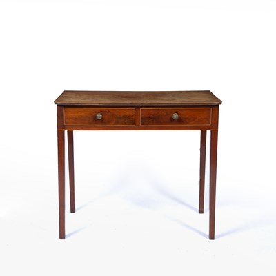 Lot 171 - Mahogany side table 19th Century, fitted two...