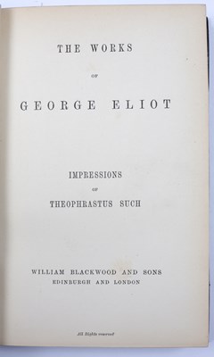 Lot 643 - The Works of George Eliot (Mary Ann Evans 1819-...