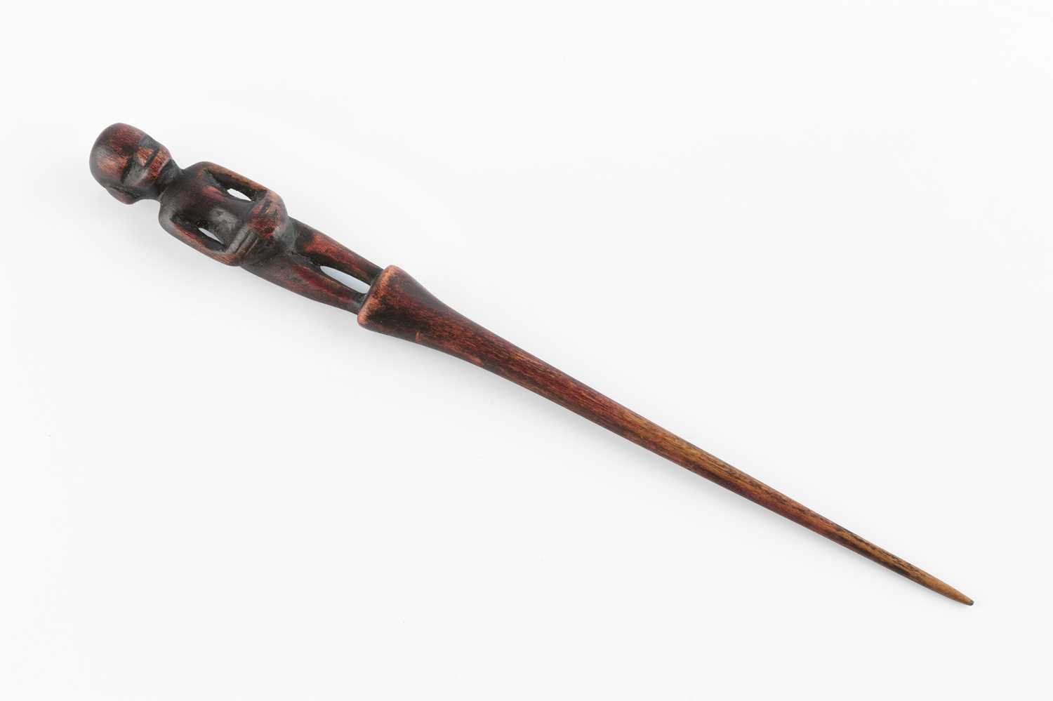 Lot 366 - An East African wooden head scratcher the...