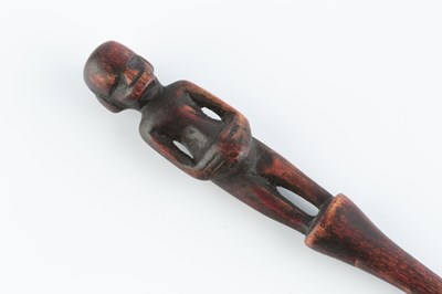 Lot 366 - An East African wooden head scratcher the...