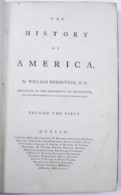 Lot 647 - Robertson (William) The History of America. 2...