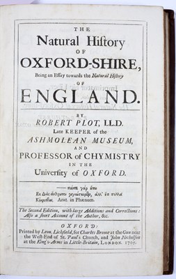 Lot 654 - Plot (Robert) (1641-1696) 'The Natural History...