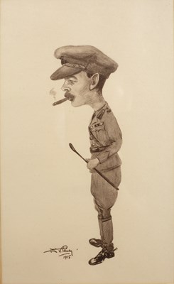 Lot 158 - W Stanley A study of an officer, signed and...