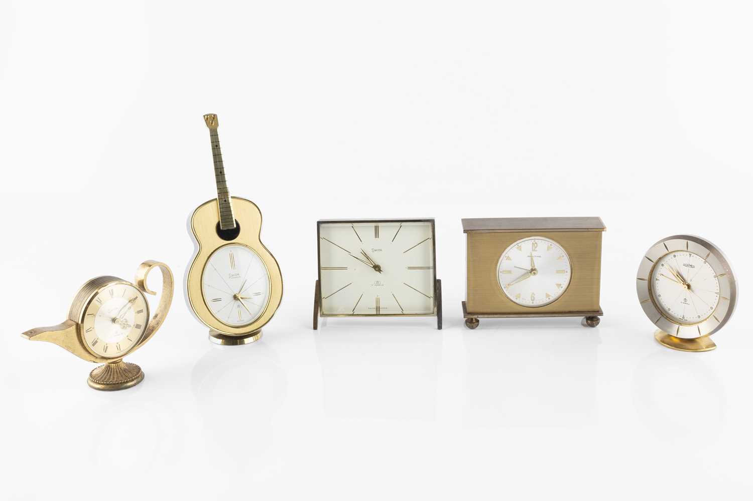 Lot 131 - A West German Mauthe travel alarm clock, with...