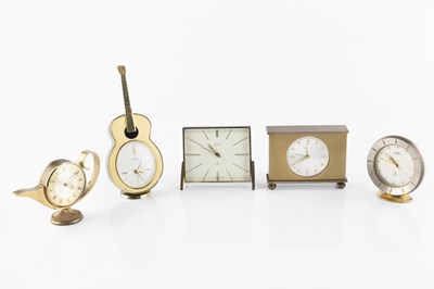 Lot 131 - A West German Mauthe travel alarm clock, with...