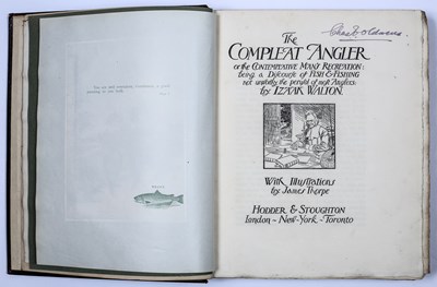 Lot 664 - Walton (Izaak) The Complete Angler. James...