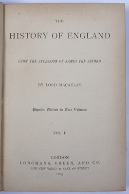 Lot 668 - MaCaulay (Lord) The History of England. 2 vols....