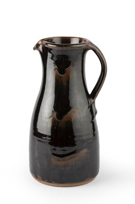 Lot 604 - John Jelfs (b.1946) Pitcher tenmoku impressed...