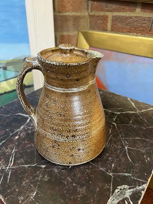 Lot 608 - Sarah Walton (b.1945) Coffee pot salt glaze...