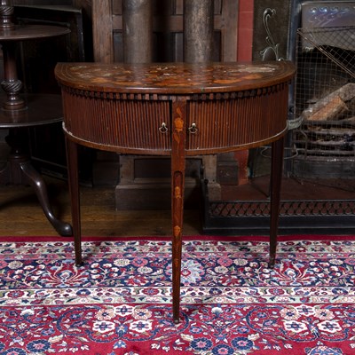 Lot 3 - A 19th century Dutch mahogany and marquetry...