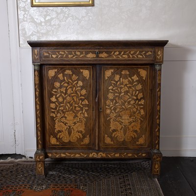 Lot 10 - A 19th century Dutch mahogany and marquetry...