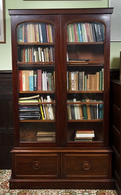 Lot 17 - A Victorian mahogany bookcase, the upper...